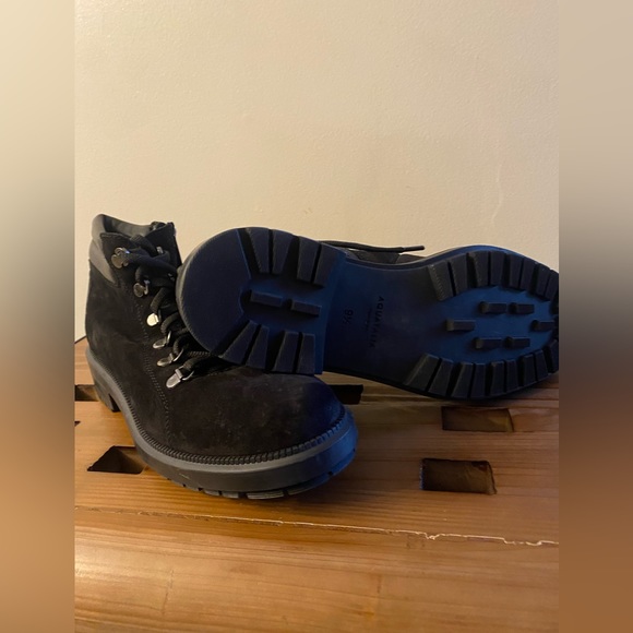 LEATHER LACE UP BOOTS brand new size 9 1/2 - Picture 2 of 6